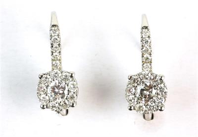 Zlaté náušnice s diamanty