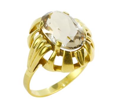 Zlatý prsten s citrínem
