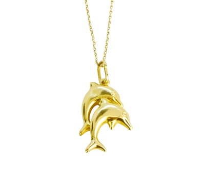 Zlatý náhrdelník s delfíny