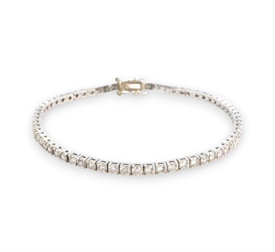 Zlatý tenisový náramek s brilianty 1,70 ct