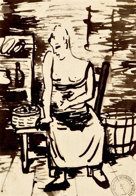 Bedřich Piskač: Žena s košíkem