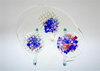 Hutní skleněná plastika - Josef HOSPODKA sklárna Prácheň