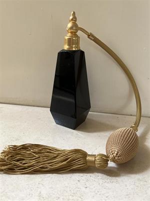 Moser ,novy flakon , černé broušené sklo