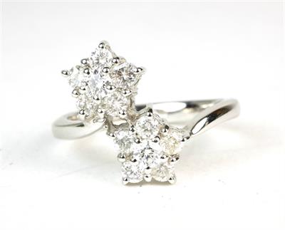 Zlatý prsten s brilianty 0,75 ct