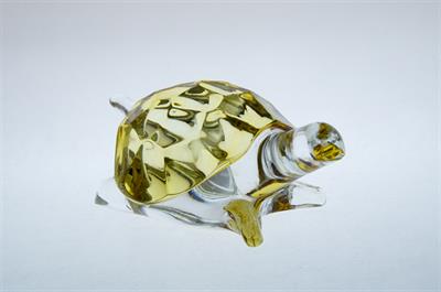ŽELVA - broušená skleněná plastika Stanislav HONZÍK Exbor