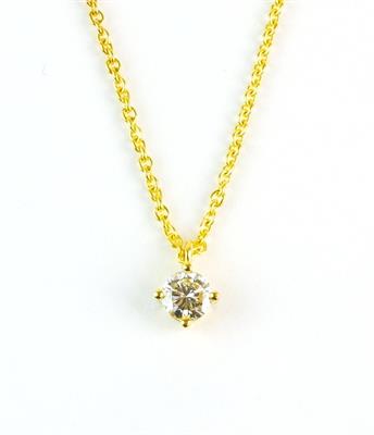 Zlatý náhrdelník s briliantem 0,20 ct