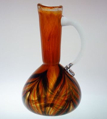 Secesní váza z barevného skla Tango skla s nitkovaným žíháním