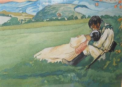 AKVAREL, stáří asi 100 let (Kašpar?)