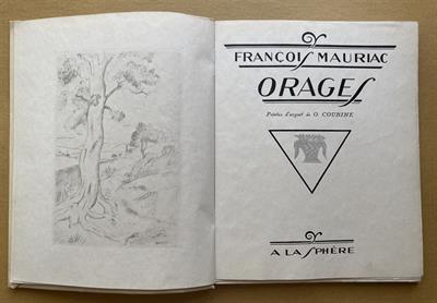 Othon Coubine - pět rytin v Mauriac, Orages, 1926