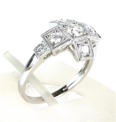 Zlatý prsten s brilianty 0,5 ct