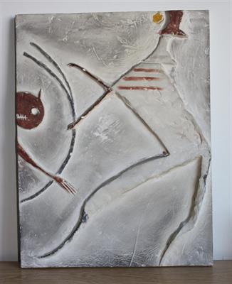 Velice zajímavá sádrová plastika stará práce