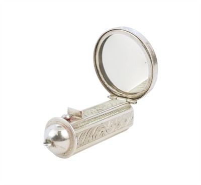 Stříbrná rtěnka se zrcátkem