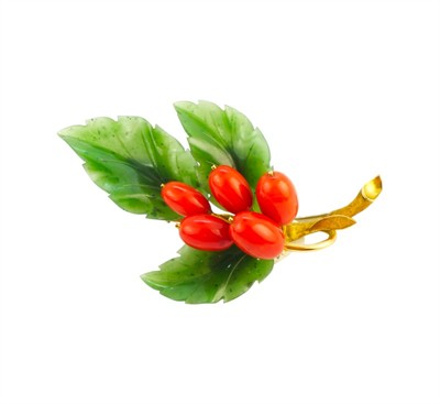 Květinová brož - hloh