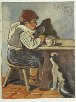 Vojna, Chlapec u stolu