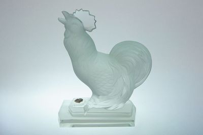 Skleněná plastika "KOHOUT", firma Curt SCHLEVOGT - INGRID