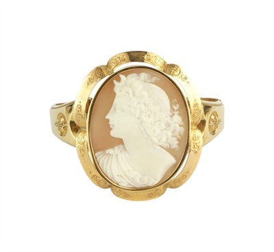 Starožitný zlatý náramek s kamejí