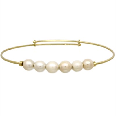 Zlatý náramek s mořskými perlami Akoya