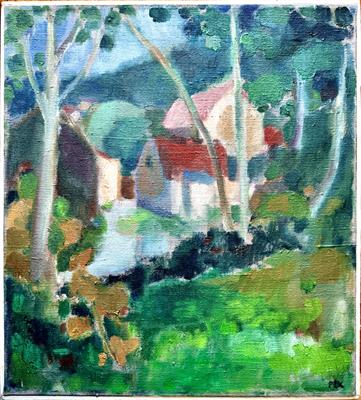 Neurčený autor sign. “PEK” : Pohled na vesnici