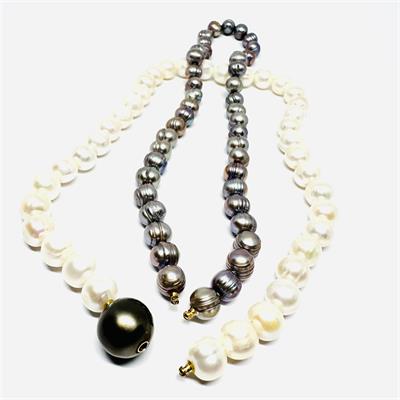 Originální perlový náhrdelník - 2 šnůry