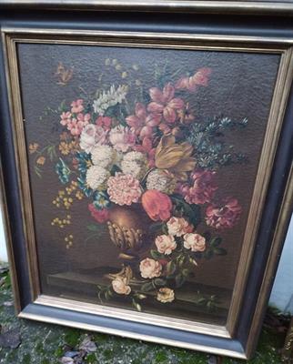 Obraz květiny, olej na plátně