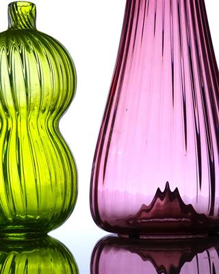 2 vázy optišky, Roubíček a Roubíčková, 60. léta