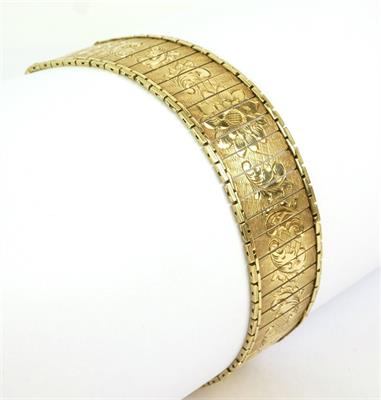 Zlatý náramek art deco