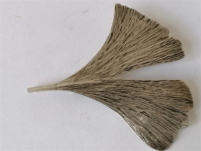 Originální stříbrná brož Ginko