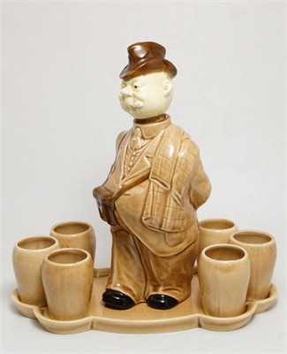 Dobrácký tatík s dalekohledem - keramická likérová souprava