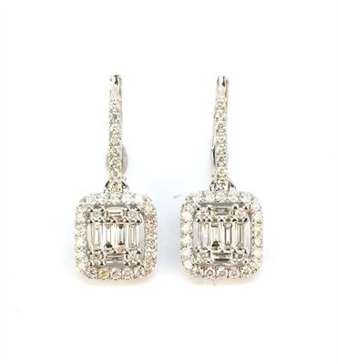 Zlaté náušnice s brilianty