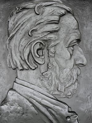 Skleněná reliéfní plastika, 40. - 60. léta