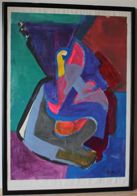 Abstraktní kompozice - sign - Olej