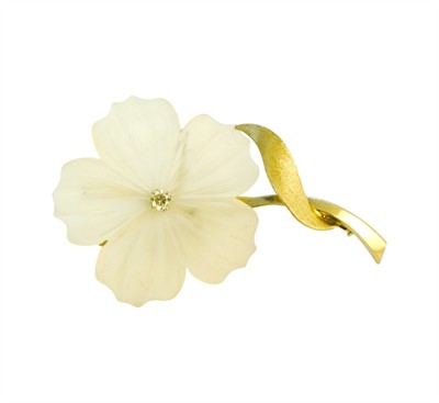 Zlatá brož -  květina