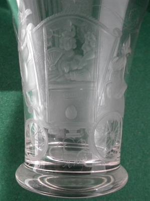 Sklenice rytina - signováno VINŠ.