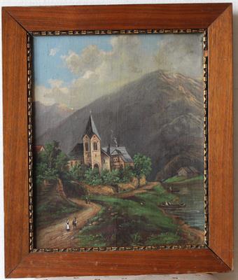 Romantická krajina 19. století - Olej