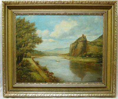 Olejomalba galerijního formátu Hrad Střekov, Alfred OTTO