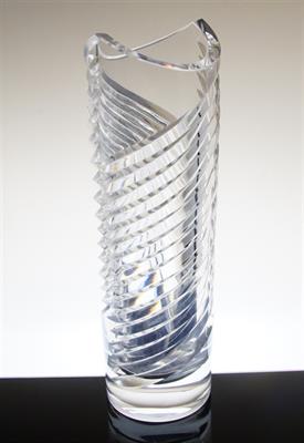 Solitérní křišťálová váza - Josef PRAVEC Bohemia Poděbrady