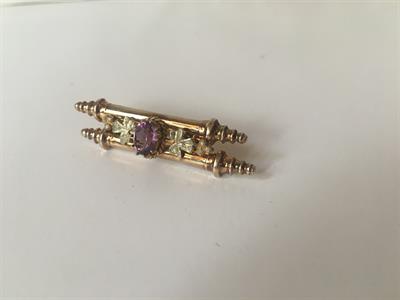 Starožitná stříbrná brož