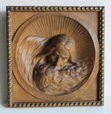 Dřevořezba Polibek anděla smrti