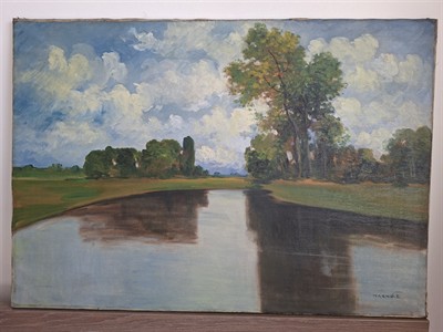 Markó Ernö - obrovská krajina - olej na plátně