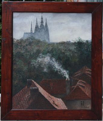 Věra Šteflová - Pražský motiv - Olej