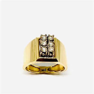 Zlatý prsten s brilianty