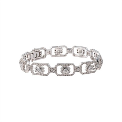 Diamantový náramek z bílého zlata 2,04 ct