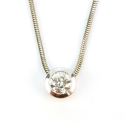 Zlatý náhrdelník s velkým briliantem (1,20 ct)