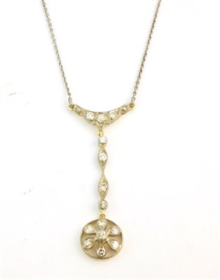 Zlatý Art deco náhrdelník s brilianty