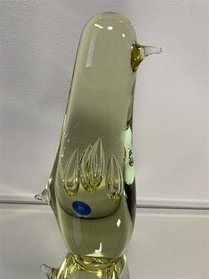 Miloslav Janků, skleněná plastika, tučňák