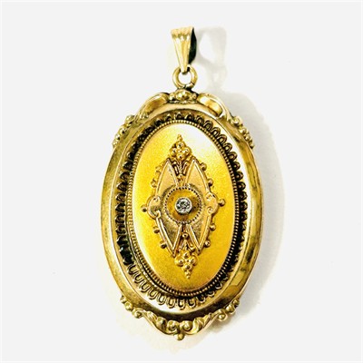 Starožitný přívěšek/medailon s diamantem