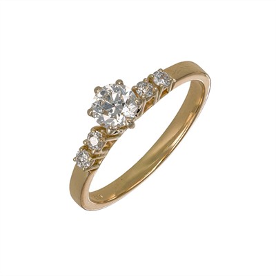 Zlatý prsten s přírodními diamanty (0,96 ct)