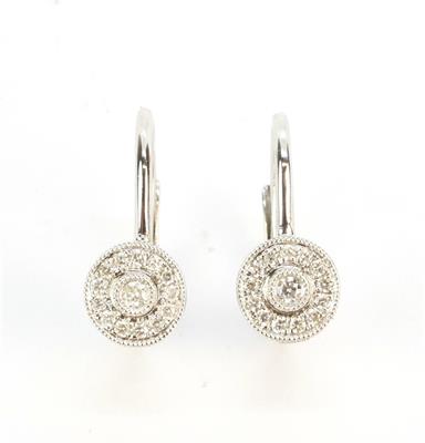 Zlaté náušnice s brilianty