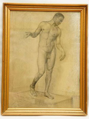 Mužský akt - studie Rudolf VÁCHA 1931