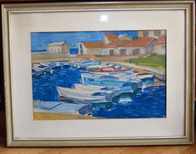 Jiří HRUŠKA - Jadran Jugoslávie, komb. technika, větší formát